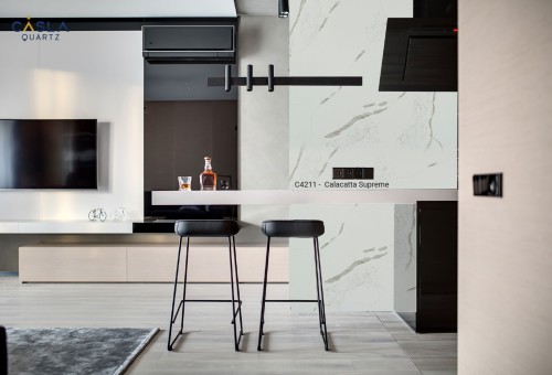 Xu hướng mới: Tạo quầy bar mini mặt đá trong bếp chung cư