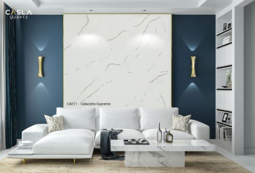 5 mẫu đá nhân tạo Caslaquartz ốp tường phòng khách đẹp nhất