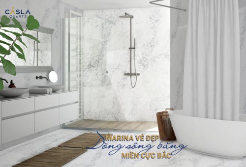 Đá thạch anh nhân tạo Marina: Vẻ đẹp thuần khiết tô điểm căn nhà