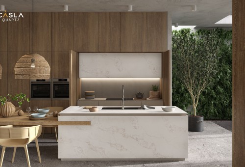 Nhà bếp độc đáo với sự pha trộn hiện đại và mộc mạc