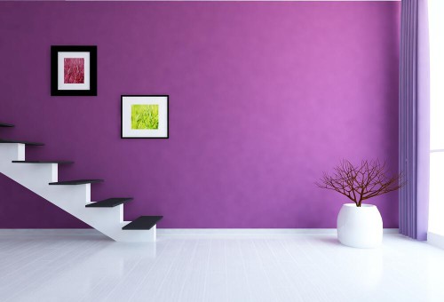 Cách phối màu đá cầu thang và tường nhà đẹp tới hoàn hảo