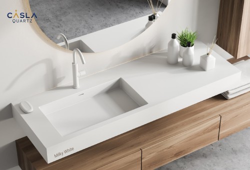 6 lý do nên chọn đá Caslaquartz làm đá mặt bàn bồn rửa mặt