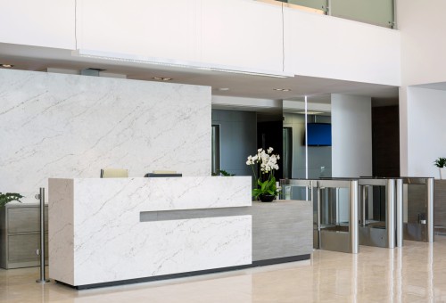 Đá thạch anh nhân tạo Calacatta Sky - Những đường vân táo bạo và tinh tế