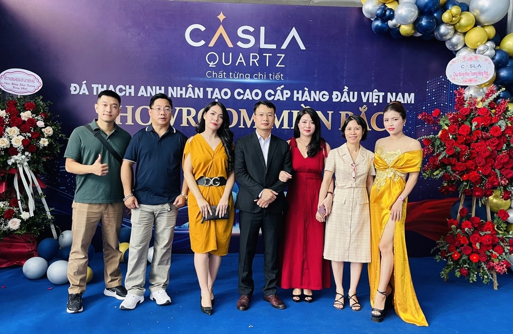 KHAI TRƯƠNG SHOWROOM ĐÁ THẠCH ANH NHÂN TẠO CASLAQUARTZ MIỀN BẮC