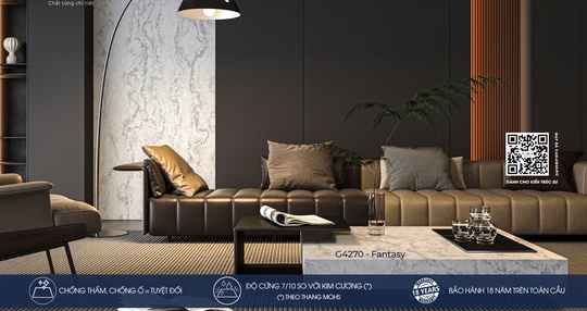 Xu hướng 'Quiet Luxury' trong nội thất: Khi sự sang trọng đến từ những chi tiết đá nhân tạo tối giản