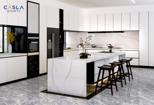 Classy space from Calacatta Gold stone
