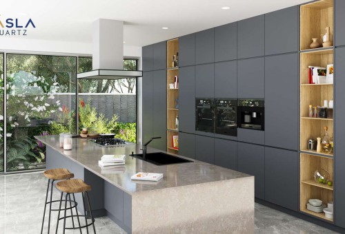 High-grade Concrete artificial quartz stone – Unique beauty from concrete gray color