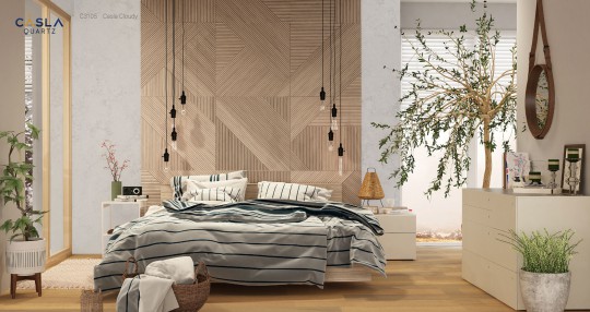 Application of quartz stone for interior design style Rustic