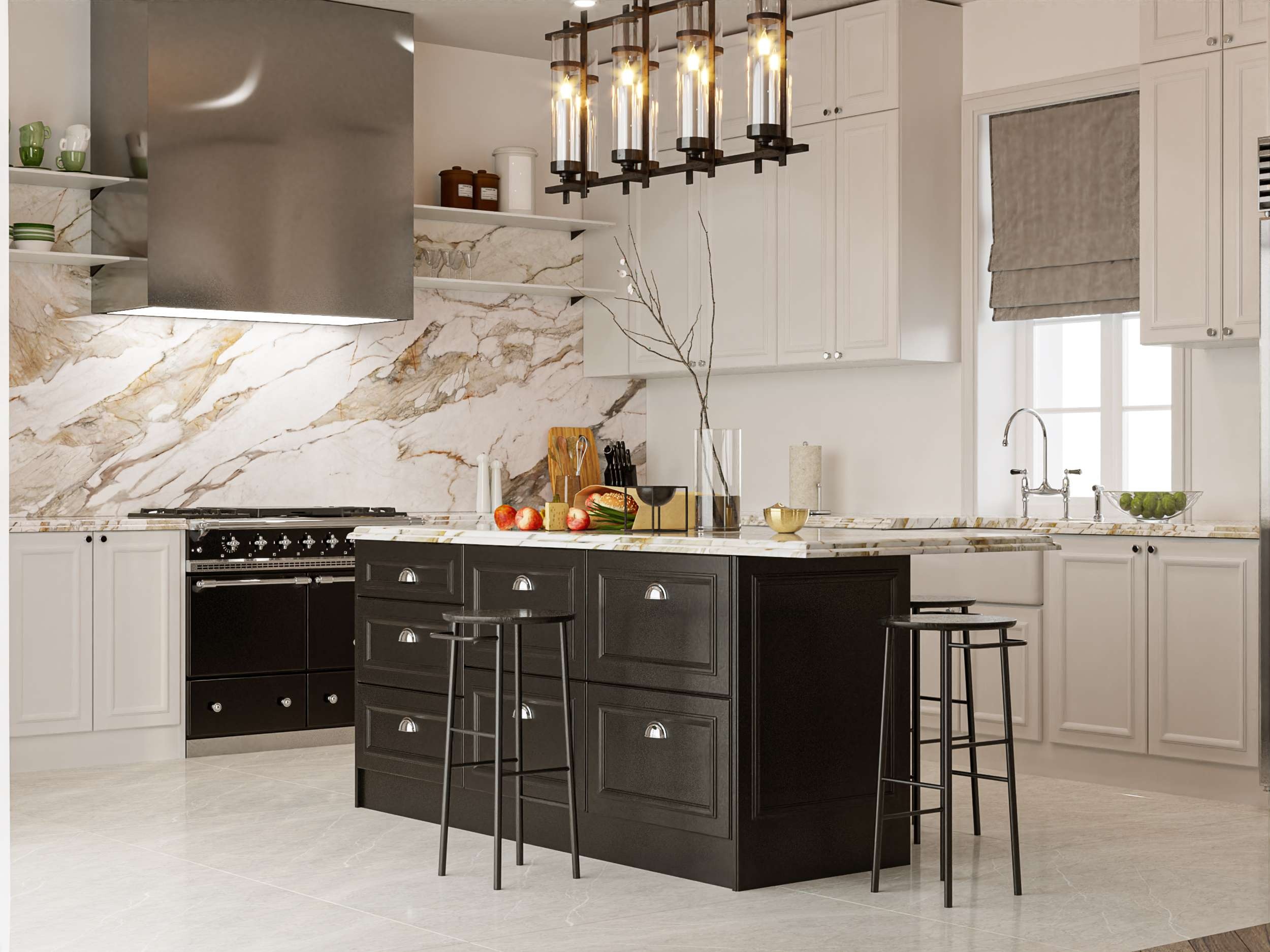 Đá in Calacatta CL7004