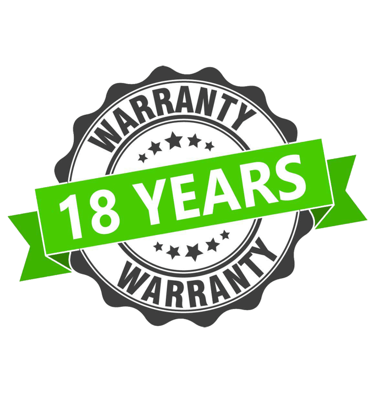 18 YEARS WARRANTY